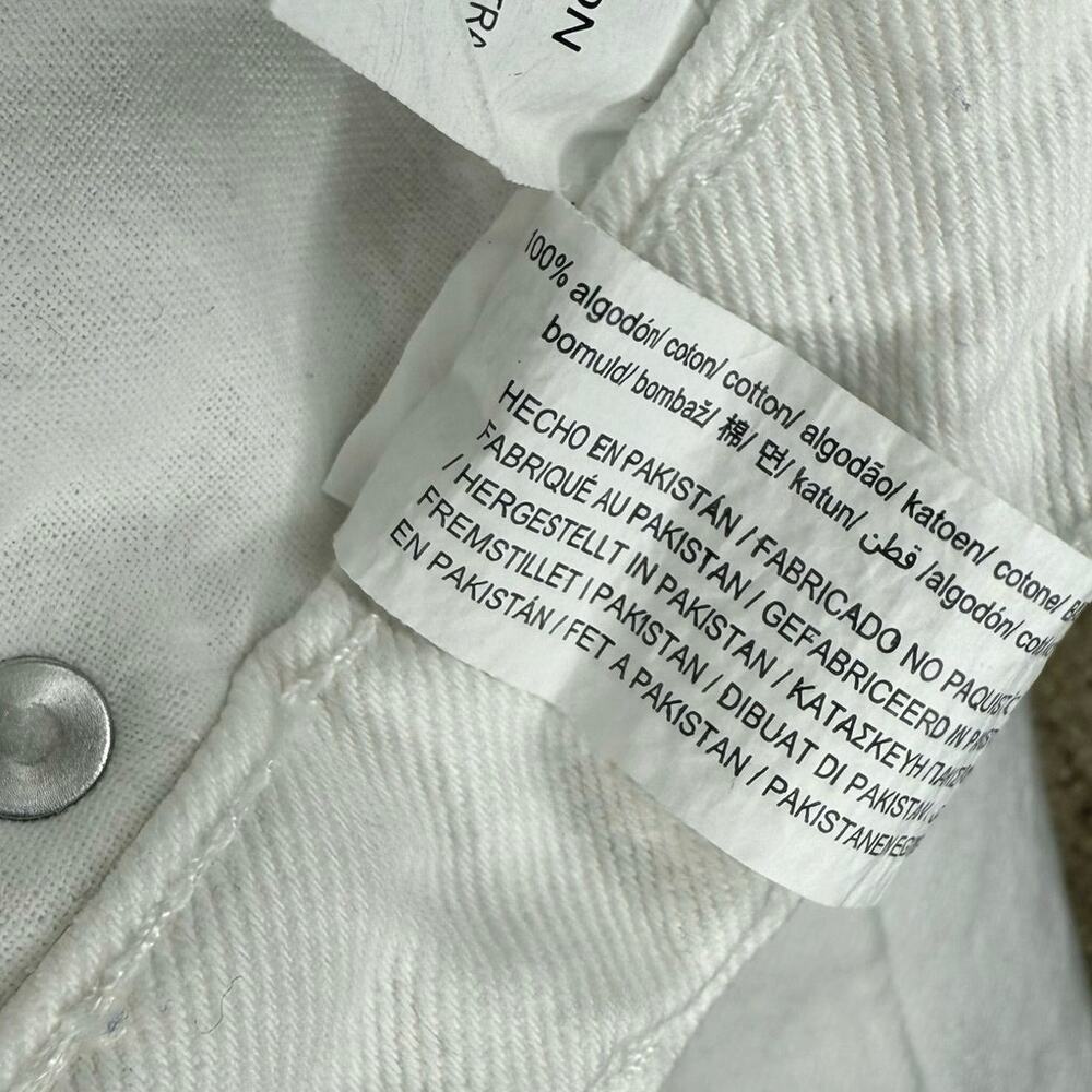 Zara Straight Leg White Jeans Size 14 - Picture 5 of 6